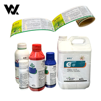 Étiquette autocollante en plastique personnalisée pour emballage de bouteilles de pesticides agricoles, herbicides et produits chimiques