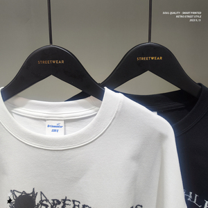 2024 New 230 Grams of Cotton Creative Silhouette Digital Printing Loose Short-sleeved T-shirt Customized Graphic T-shirt - Product Image 2