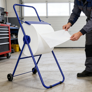 Porte-rouleaux de papier en acier JH-Mech, finition résistante à la corrosion et à la rouille, profil minimaliste peu encombrant, portable et mobile - Product Image 2