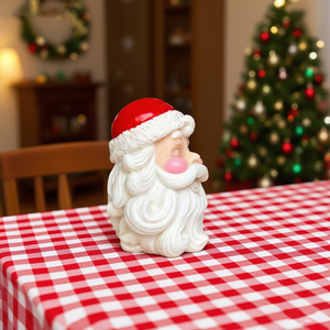 Laughing Santa Head Silicone Mold Christmas Santa Claus Candle Wax Mould Gypsum Resin <b>Crafts</b> Cake Decorating <b>Tools</b> - Product Image 1