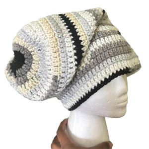 Chapeau de Noël pour femmes et hommes, costume de cosplay, <span class=keywords><strong>pompon</strong></span>, chapeau de Père Noël, chapeau à longue queue, mode vintage, chapeau en crochet - Product Image 5