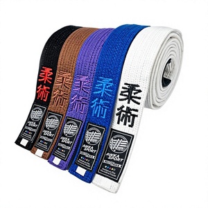 Cinturón de Jiu Jitsu Brasileño Personalizado, 100% Algodón, Cinturón de Artes Marciales, Blanco, Azul, Morado, Marrón, Negro, para Adultos y Niños, Venta al Por Mayor - Product Image 1