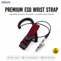 Bracelet antistatique ESD en métal, 100 % neuf, longueur 180 cm, réglable et antistatique