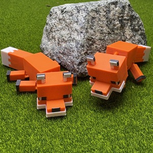Vashine 3D In Đầy Màu Sắc Fox Hành Động Hình Đồ Chơi PLA Thân Thiện Với Môi Chất Liệu Doanh Di Chuyển Trẻ Em <span class=keywords><strong>Minecraft</strong></span> Pixel Sáng Tạo Toi - Product Image 3
