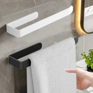 Kamar Mandi Modern Aluminium Tunggal Handuk Bar Rak Toilet Handuk Rel Pemegang