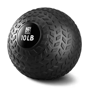 健身运动力量调节有氧运动用10磅猛击球，易抓握纹理重型橡胶外壳无弹跳