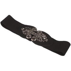 Versatile Retro Wide Elastic PU <b>Belt</b> for <b>Women</b> Accessory with Alloy Buckle for Outwear Seniors Hollowed Out - Product Image 2