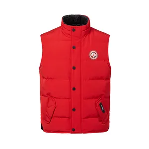 Thermische Jas Polyester Warm Heren Casual Vest Met Patch Herfst Custom Mouwloze Winter Outer Wear Niet Ondersteuning Oem Service