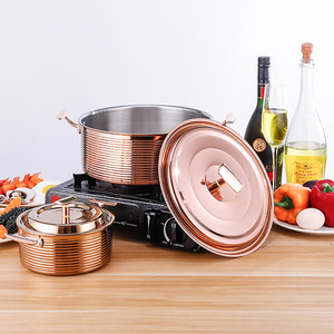 Vendita calda casa ristorante <span class=keywords><strong>3</strong></span> strati in acciaio di alta qualità pentole di pentola calda pentola per cucinare in casseruola - Product Image 4