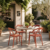 Chaise de salle à manger en plastique noir robuste pour l'extérieur, design moderne, vente en gros, usine de Bazhou, mobilier de restaurant