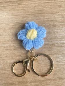 Đan phun hoa hoa Crochet phụ kiện <span class=keywords><strong>handmade</strong></span> Keyring Phụ kiện cho dễ thương mini trang trí quà tặng <span class=keywords><strong>Keychain</strong></span> - Product Image 5