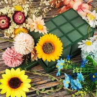 INUNION Porte-fleurs en cage de haute qualité avec mousse florale pour bol en cage à fleurs