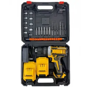 NanTong Guang Chen Professional China Supplier Cordless Drill 21V drill machine set Brush Power Tool