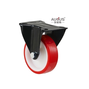 ล้อเลื่อนอุตสาหกรรมขนาด 3/4/5/6/8 นิ้ว สีแดง ผลิตจาก PP/PVC ราคาโรงงาน ราคาถูกจากจีน - Product Image 1