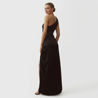 Asymmetrisches Einseitiges Trägerkleid mit Seitlicher Öffnung und Raffung, Abendkleider in Übergrößen, Ropa De Mujer Al Por Mayor