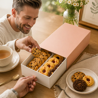 Boîte à biscuits personnalisée en carton écologique pour emporter, emballage pour boulangerie