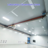 Pont roulant de salle blanche à commande PLC pour manutention de précision, 2t, 3t, 6t, zéro poussière, pour ligne de production de composants optiques et de puces