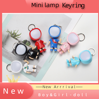 Porte-clés de couple lumineux à led, en plastique, mini lampe, lueur dans la nuit, nouvelle collection