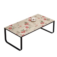 Nappe de table rectangulaire en PVC double face imprimée métallique crème motif floral vigne pour mariage, hôtel, banquet
