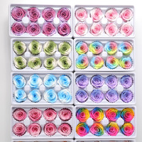 AYOYO OEM Yunnan un grade préservé 4-5 cm têtes de Rose arc-en-ciel pour toujours Rose fleurs immortelles en gros