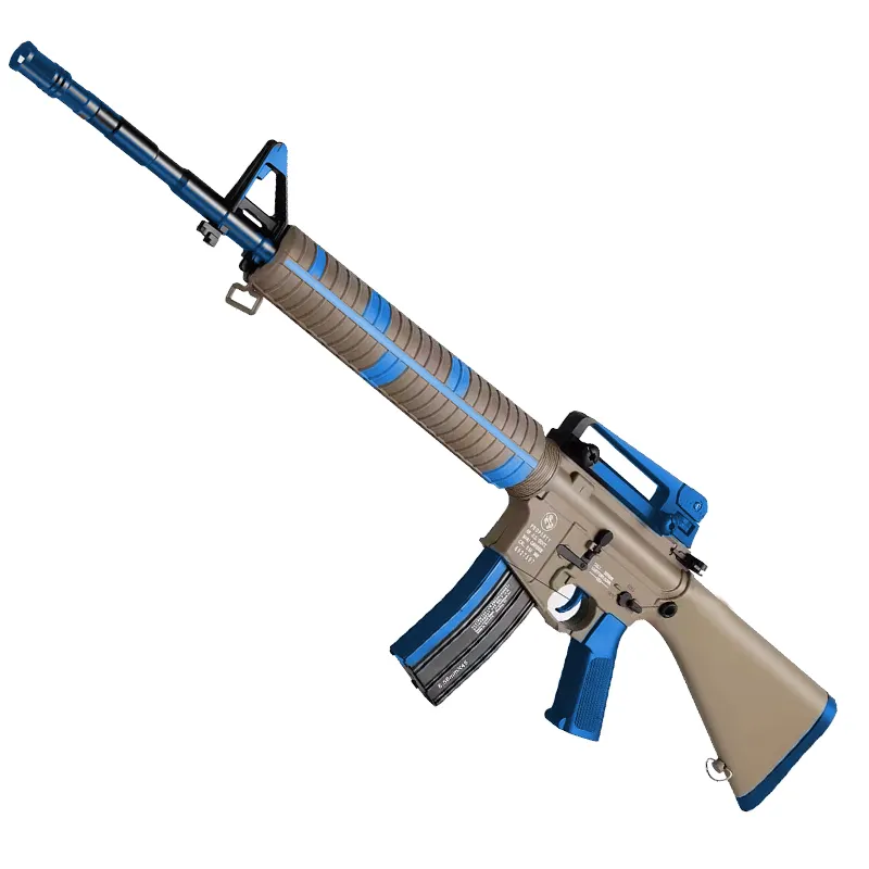 Rifle de asalto M16 de nailon, equipo de metal, bola de Gel eléctrica de salpicaduras con cuentas de agua, bala de gel para actividades al aire libre, pistola de juguete