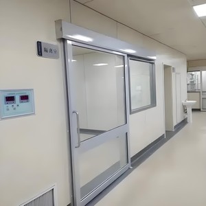Puerta Corredera de Panel de Vidrio con Marco de Aluminio, Apertura y Cierre Automáticos, Puerta Corredera para Cuarto Limpio - Product Image 2
