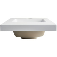 Nouveau design, petite taille, lavabo en résine tendance européenne, lavabo rectangulaire simple pour appartement moderne en ville