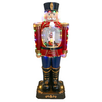 Cadeau de Noël En Gros Classique LED-Éclairé Bureau Décoration Modèle Résine Casse-Noisette Soldat Artisanat Casse-Noisette Sculpture