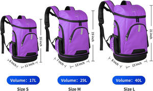 Échantillon gratuit de sacs à chaussures de sport pour le basketball avec doublure en nylon, fermeture éclair et logo personnalisé, sac à dos de sport à cordon avec poches - Product Image 2