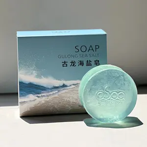 Natural Organic Sea Salt Whitening Soap Handmade Removal Pimple Pore Acne Treatment Sea Salt Soap For Deep Cleansing Face Care
