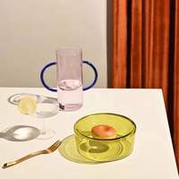 Plateau de fruits secs en verre Borosilicate, fait à la main, coloré et sur mesure, résistant à la chaleur, offre spéciale,