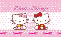 Cartoon Children's Room Hello Kitty Designs Adhesive 3D Mural Wall Paper