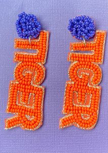 Boucles d'oreilles en perles de rocaille faites à la main, lettres, bouledogue, tigre, jeu, bijoux de jour pour femmes, nouvelle mode <span class=keywords><strong>2022</strong></span> - Product Image 4