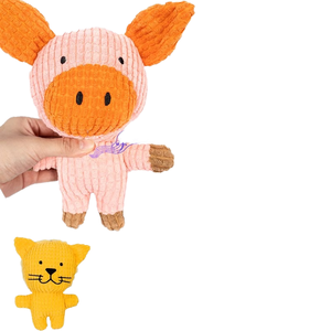 Giocattoli Interattivi per Cuccioli, Peluche da Masticare con <span class=keywords><strong>Effetto</strong></span> Sonoro, Ecologici in Cotone Resistente, Formato Piccolo, Giocattoli per Animali Domestici a Forma di Cartone Animato - Product Image 1
