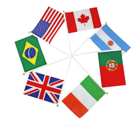 10 drapeaux de France à agiter à la main en polyester pour l'Eurovision 2026, le football européen, le jardin et l'extérieur