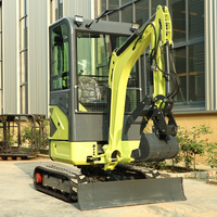 Excavator Mini 1.6 Ton, Harga Pabrik, Laris Manis, Cocok untuk Kebun dan Pertanian, Zero Tail Swing, Crawler, Hidrolik, Diesel