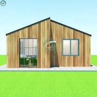 50sqm 2 Chambre Maison Préfabriquée avec Souministres pour Bain et cuisine maison en Bois Préfabriquée Kits avec Toit à Deux pans en Sri Lanka