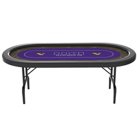 Table de jeu en acier inoxydable 10 en 1 YH 84 pouces à prix avantageux pour 10 personnes Texas Hold'em Poker