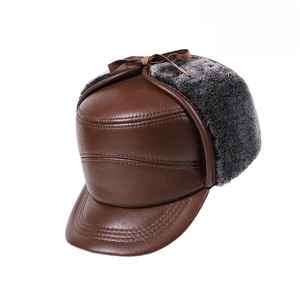 Cappello Invernale da Uomo J191 in Pelle Stile Aviatore con Paraorecchie, Cappello da Baseball Antivento e Impermeabile, Cappello da Pilota - Product Image 5