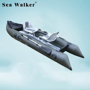 Gommone Gonfiabile Resistente all'Abrasione con Design Pieghevole Portatile, Include <span class=keywords><strong>Remi</strong></span> <span class=keywords><strong>per</strong></span> Uso di Soccorso d'Emergenza - Product Image 3