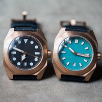 Marca de lujo bronce deporte clásico con cúpula de cristal de zafiro mecánico automático de los hombres Relojes