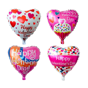 Vente en gros de ballons en aluminium en forme de cœur de 18 pouces pour les décorations de la Saint-Valentin - Product Image 1
