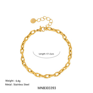 Bracelets chaîne vintage tendance en acier inoxydable 316L plaqué or 18 carats, bijoux <span class=keywords><strong>de</strong></span> mode étanches, Pulsera Mujer, Bijoux Femme - Product Image 5