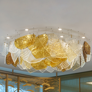 Candelabro de acrílico de lujo personalizado, iluminación para vestíbulo del Hotel, restaurante, para Bar Villa, recepción, sala de estar, arte - Product Image 3