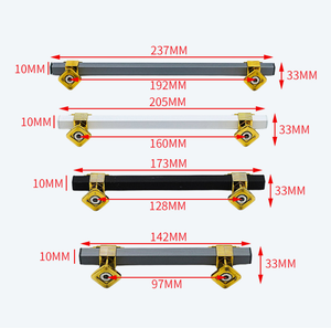 Poignées de meuble en aluminium en gros en stock avec vis de fixation, poignées de meuble européennes de luxe, poignées pour armoire et meuble à chaussures - Product Image 4