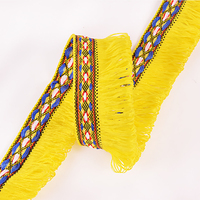 Sangle en dentelle jacquard en coton/polyester à une seule rangée de 25 mm pour vêtements, rideaux, textiles de maison, chaussures et sacs