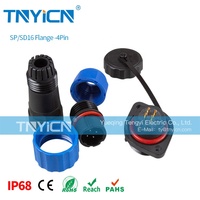 Montage sur panneau M16SP SD16 4Pin extérieur circulaire industriel mâle femelle 4P prise câble d'alimentation connecteur étanche