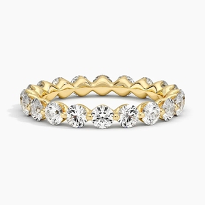 Anillo de Eternidad Ondulado de Plata con Circonitas para Mujer, Banda Curva Brillante para Boda, Aniversario, Compromiso, Fiesta, Cita Nocturna - Product Image 6