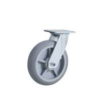 Roues de chariot industrielles robustes en TPR de 4, 5, 6 et 8 pouces, capacité de 20 kg à 250 kg, pour échafaudages