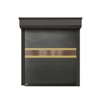 Porte à enroulement en aluminium industrielle anti-effraction électrique avec protection contre le vent pour entrepôt